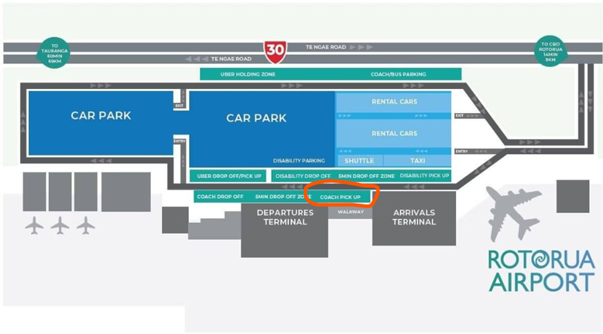 Rotorua Airport Carpark map Rotorua Airport Carpark map